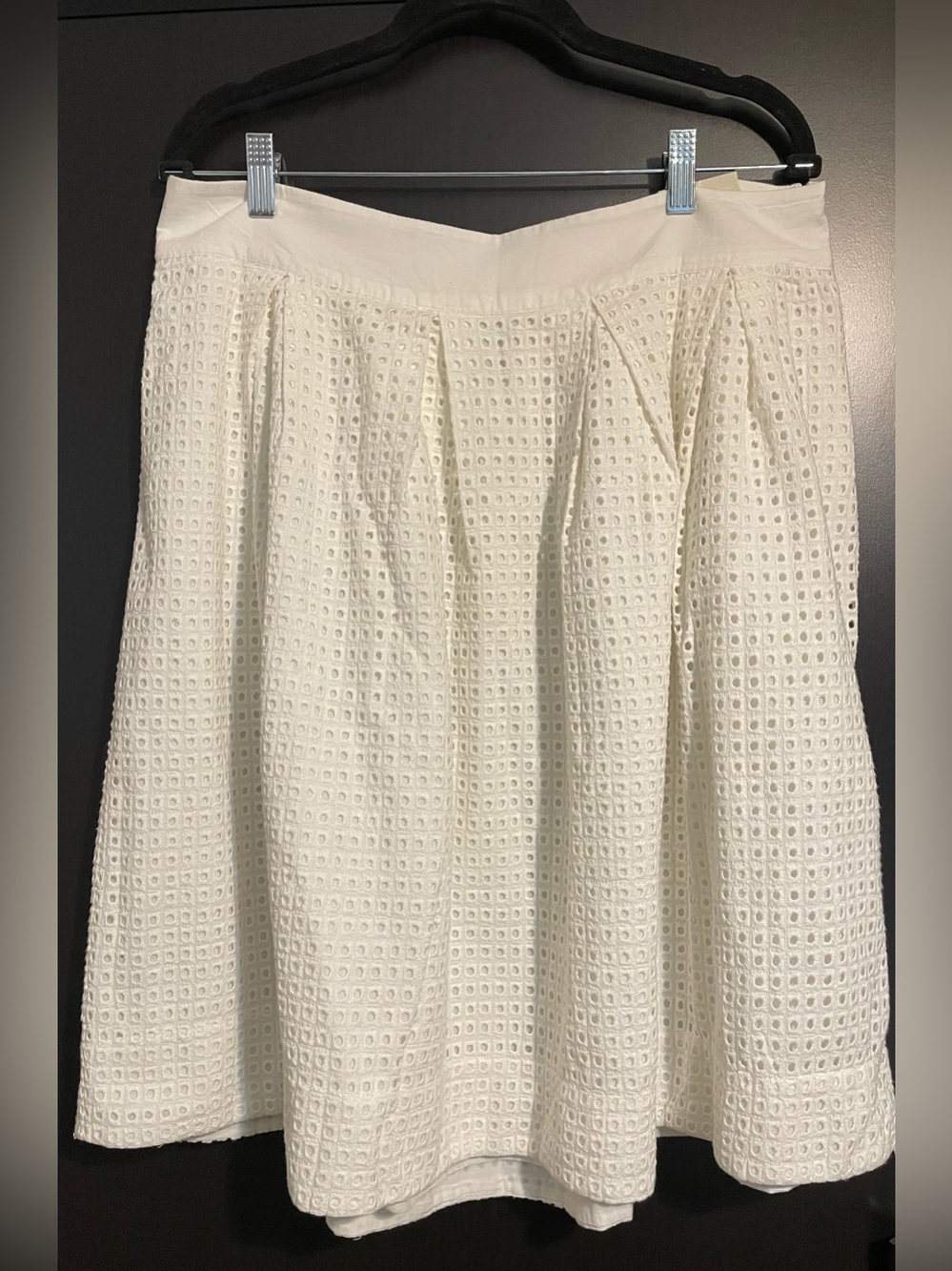 NWT - White Eyelet A-Line Skirt - Classic Women's Skirt